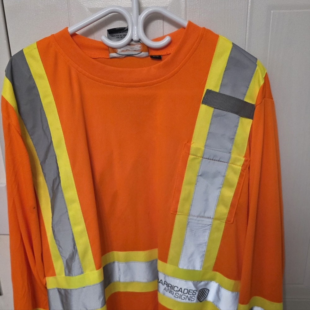 PIONEER Orange Long Sleeve Safety Shirt NWT